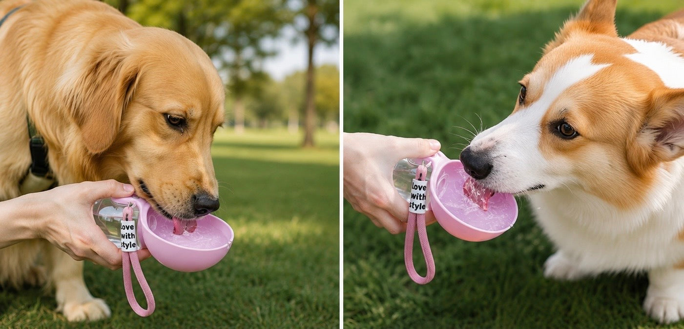 Bebedero Portátil para Perros y Gatos – Dispensador de Agua Plegable para Viajes