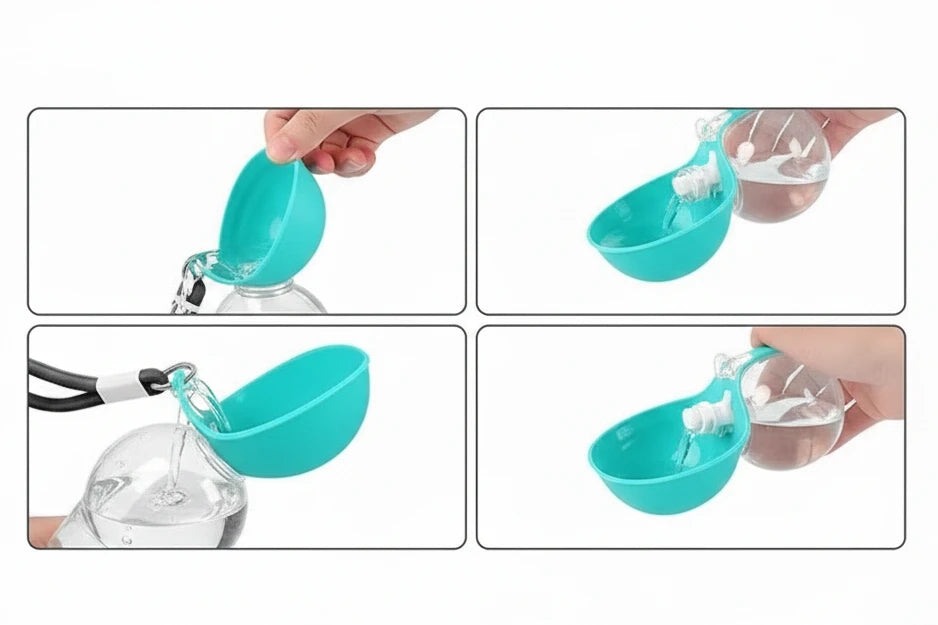 Bebedero Portátil para Perros y Gatos – Dispensador de Agua Plegable para Viajes